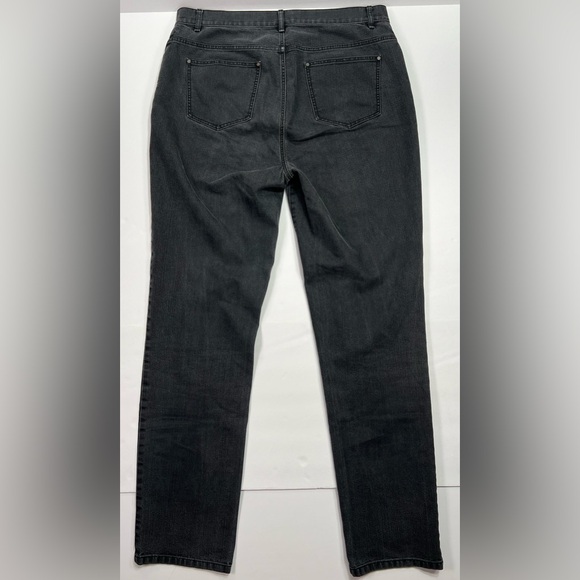 Lafayette 148 Straight Leg Jeans - faded black, 10 - Picture 2 of 9